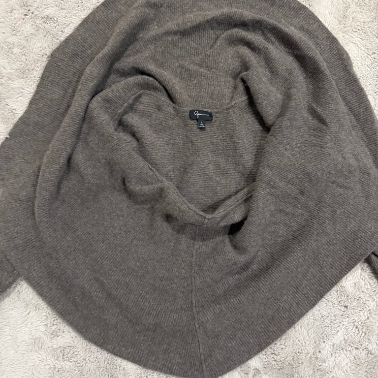 Aqua Cashmere 100% Open Dark Gray Cardigan Women Size Small Minimalist Warm thumbnail 2