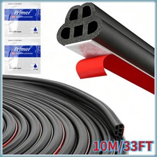 Tira de goma con sello de goma para borde de puerta de auto de 33 pies para accesorios Toyota en forma de L