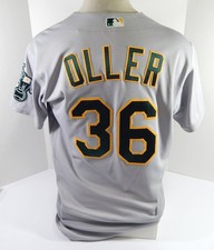 2021 Oakland Athletic Adam Oller #36 Game Used Grey Jersey MLB Debut 4 G 3 S 1 W