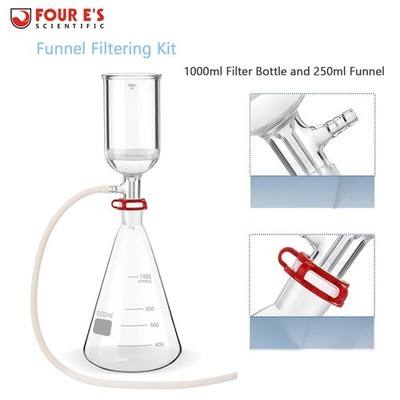 Lab Filtering Funnels Lab Vacuum Filtration Kit 1L Filter Bottle 250ml Funnel US