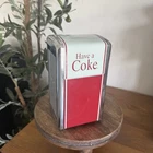 Vintage Coca Cola Coke Napkin Holder Dispenser Red Chrome 50's Diner Style Prop
