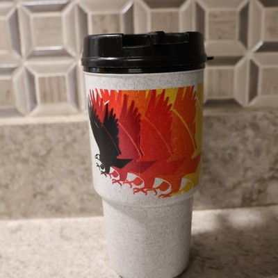 VINTAGE CITGO  PLASTIC 14 OZ. TRAVEL MUG GRIP-MATE NATURALLY INSULATE
