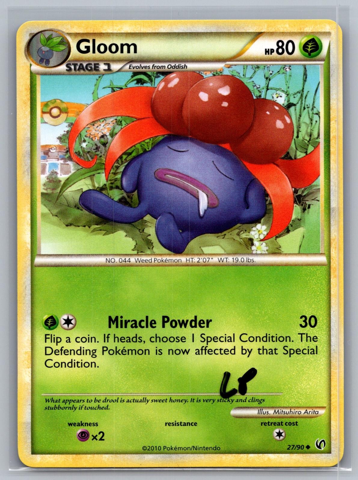 Gloom 27/90 Uncommon HGSS Undaunted Pokemon Lightly Played