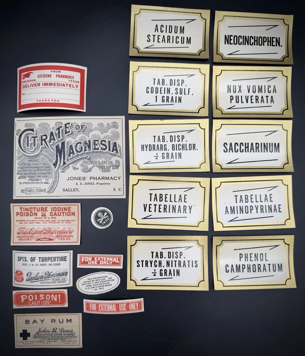 Medicine Labels Bottles 1900-Now for sale | eBay