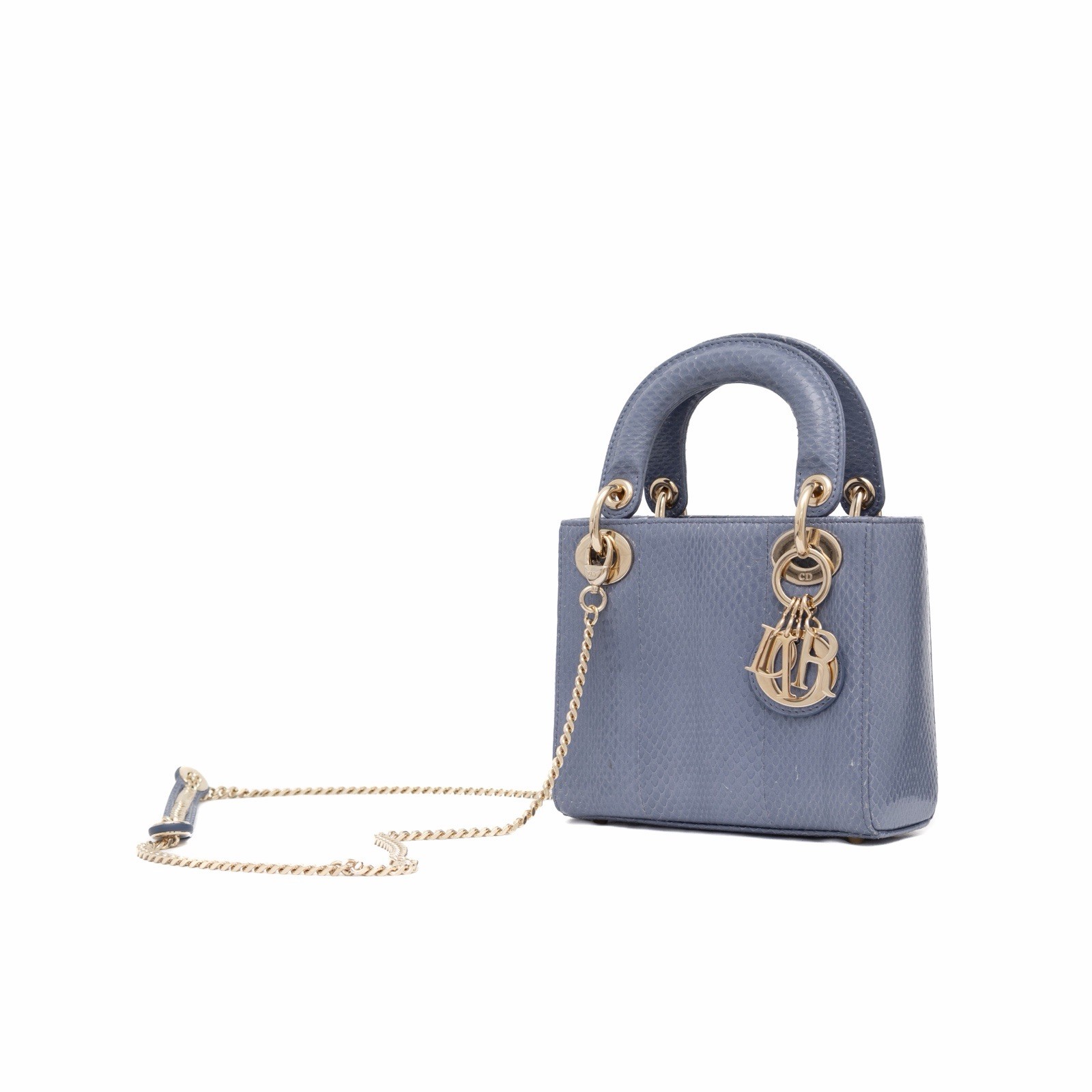 CHRISTIAN DIOR Python Snakeskin Mini Tote Lady Di… - image 2