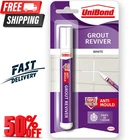 Unibond Grout Pen Reviver Restorer 7ml Anti Mould Whitener White