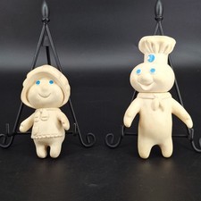 Vintage Pillsbury Collectible Doughboy Poppin Poppie Fresh Vinyl Figures 1970s
