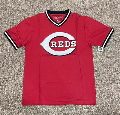 Wright & Ditson Men MLB Baseball Cincinnati Reds Jersey Short Sleeve Shirt Red