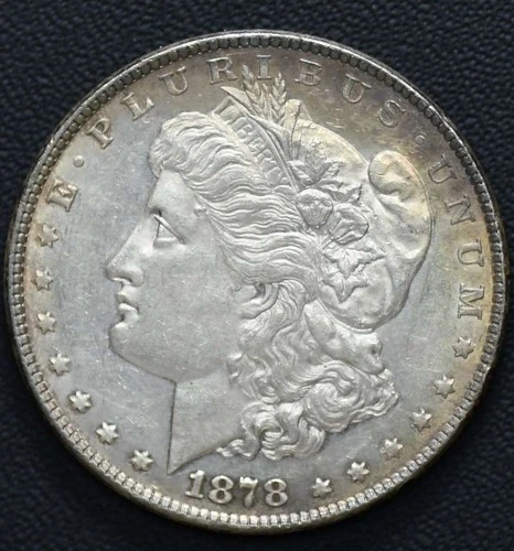 1878 8TF Morgan Dollar Ch AU