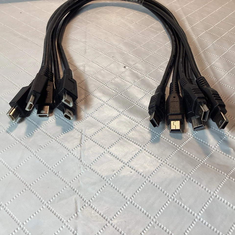 Lot of 15 USB 2.0 Mini-B 5-Pin to Mini-B 5-Pin Male/Male 1 foot USB2-5501 - Image 2 of 2