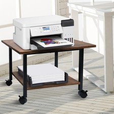 Printer Stand with Storage Shelf, Small Printer Stand for Desk Office Home, U...