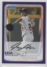 2011 Bowman Draft Chrome Prospects Retail Purple Refractor Jordan Sheffield e5r