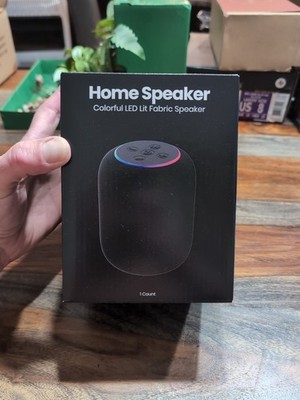 GEMS Wireless Home Speaker - Black Colorful LED Lit Fabric