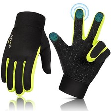 Kids Winter Warm Sports Gloves - Cold Weather Water M 6-8 years Black-Green