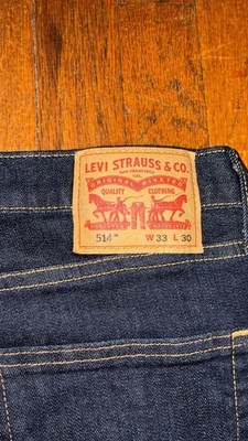 Levi Strauss & Co. Men s Dark Wash Blue Denim Straight Fit Jeans 5-Pocket