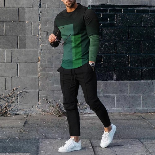 Mens Tracksuits Outfit Sweat Suit Casual Jogging Suits Athletic-2 Piece Set - Picture 24 of 25