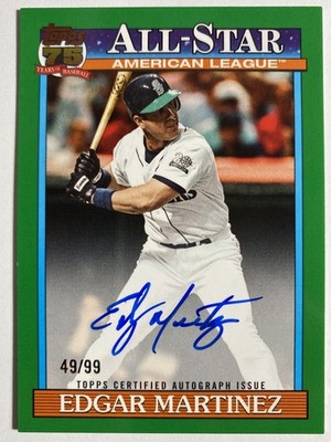 2026 Topps Series 2 Edgar Martinez All-Stars Green Auto /99 SSP #91AS-EMA