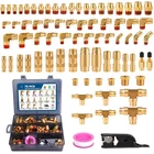 76 Pcs Brass DOT Air Brake Line Fittings Kit Push Lock NPT Thread Quick Connect