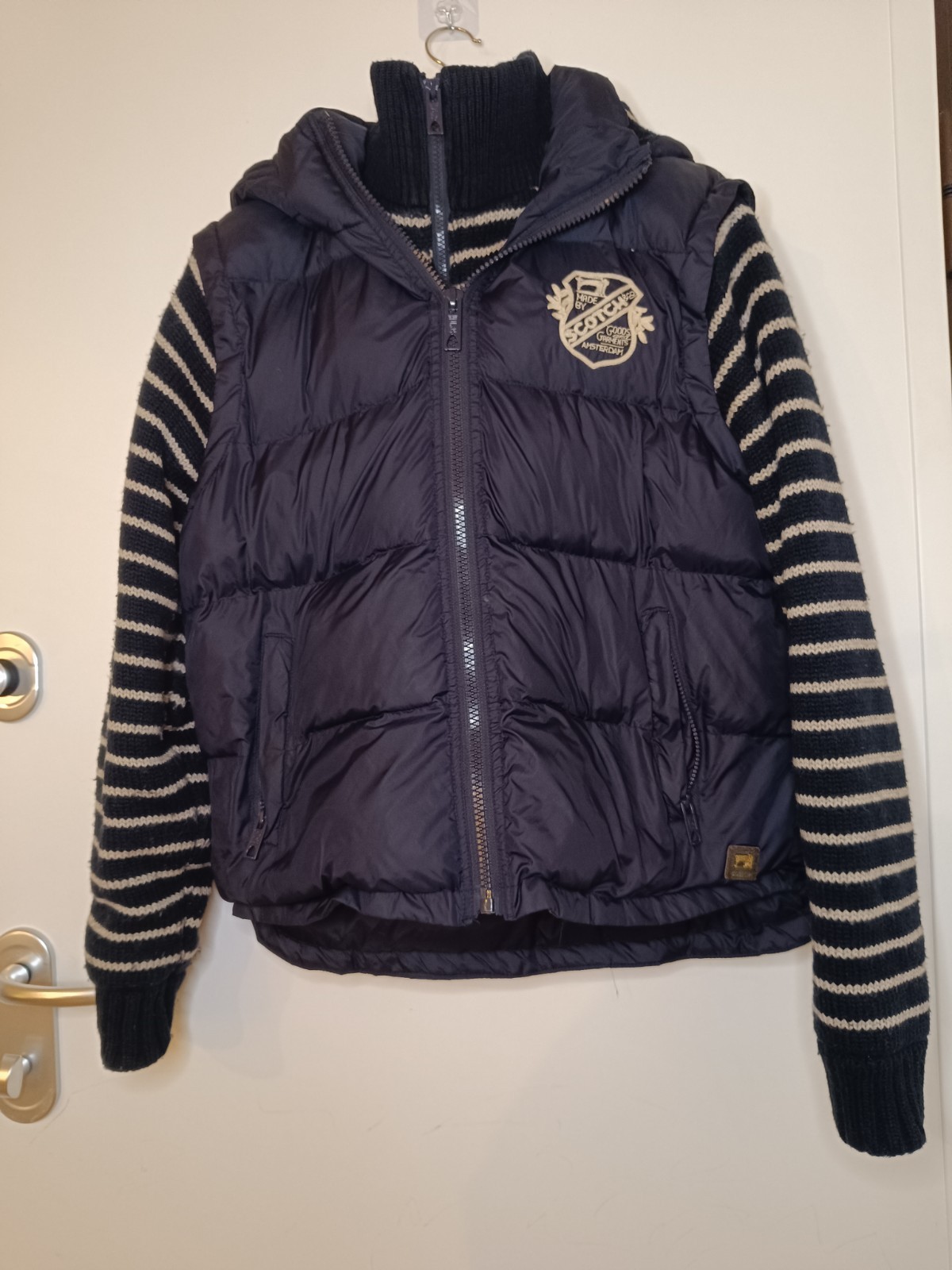 Scotch & Soda Hooded Padded Jacket - Blue - Size L