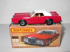 MATCHBOX SUPERFAST No.26 LINCOLN CONTINENTAL CAR MINT / PERFECT MIB