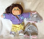 Vintage Cabbage Patch Kids Designer Line Doll 1983 Green Eyes-Extra Outfit