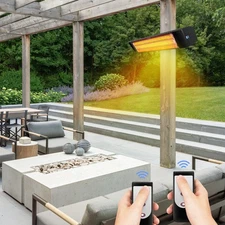 ZeboZap Infrared Electric Patio Heater with Strap to Post | Wall Mounted Gaze...