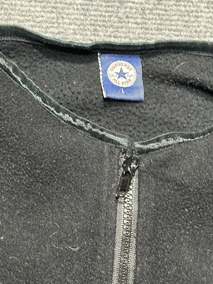 Colete Converse masculino de lã preto com zíper frontal – Tamanho G - Imagem 4 de 4