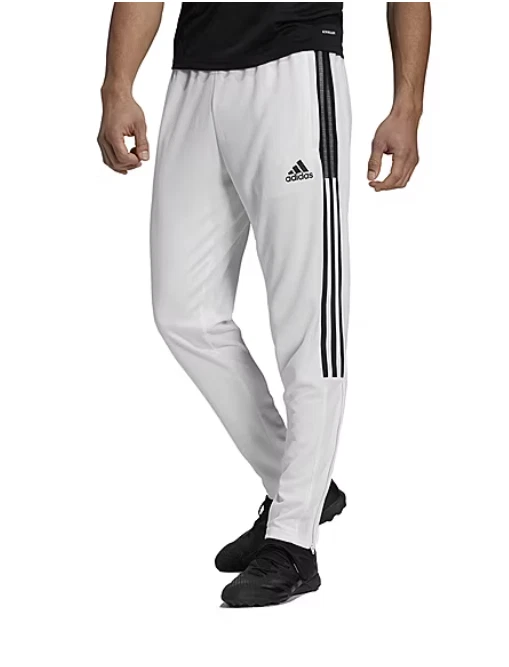 adidas Tiro Track Pants Mens Small Tapered Leg Soccer Training White Black