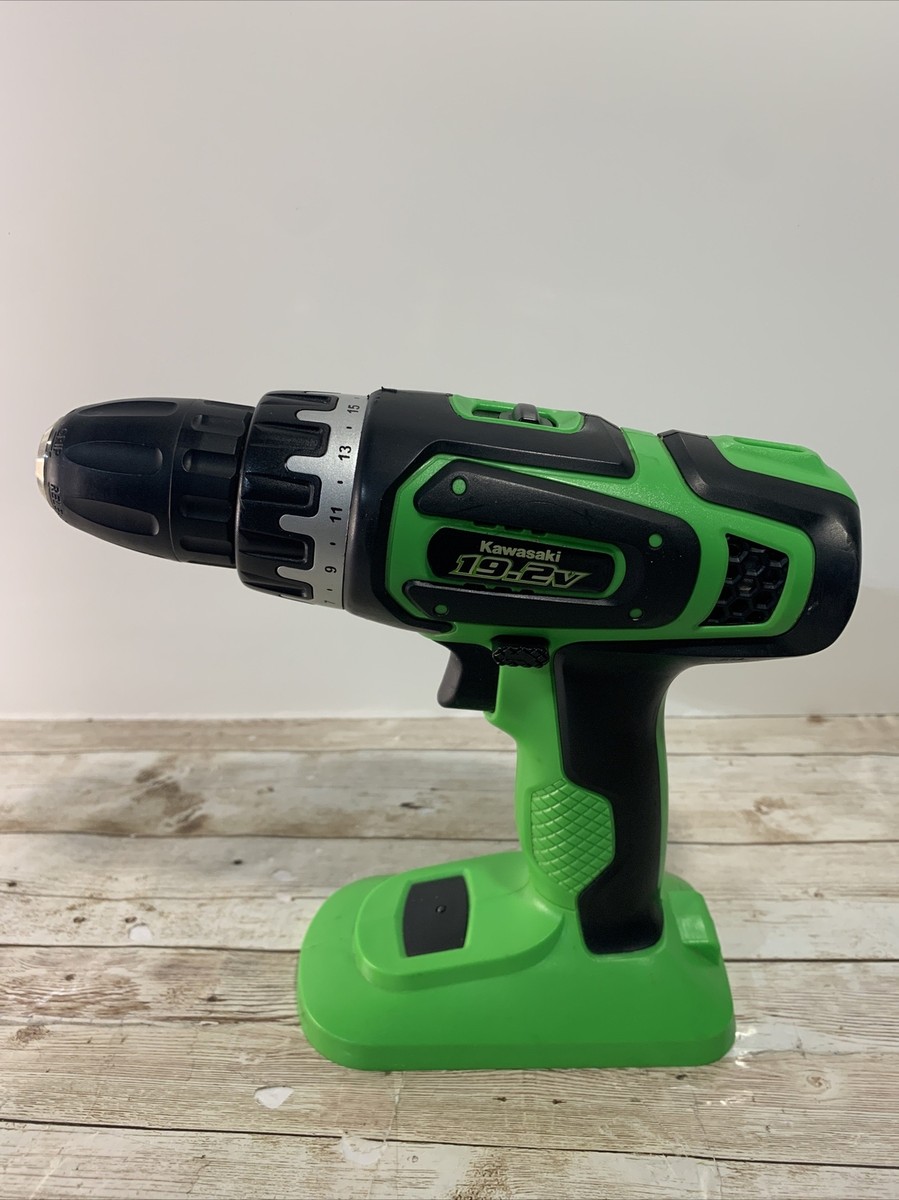 ジェイジェイ Kawasaki 19.2V Model #691761 Green Cordless Drill Bare Tool