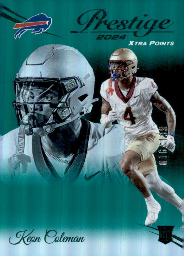 2024 Prestige Xtra Points Green #339 Keon Coleman Rookie RC Card /299