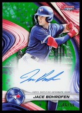 2024 Bowmans Best Jace Bohrofen GREEN Refractor Auto #B24-JBO Blue Jays /99