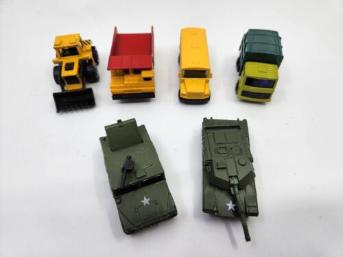 Lot of 6 Diecast Vehicles Some Matchbox, Maisto Tank Garbage Truck Pre-owned