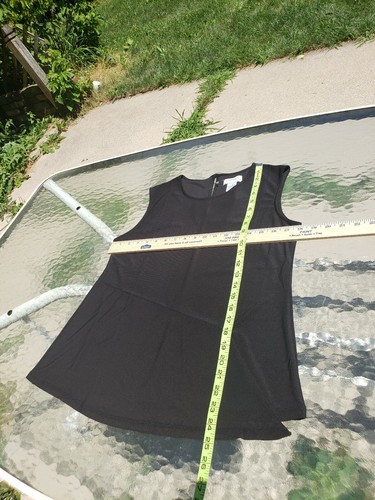 Carmen Marc Valvo #23 New W Tags Women's Blouse Sleeveless Black Size M Stretch - Picture 5 of 8