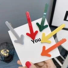 5pcs Arrowhead Shaped Duckbill Clip Acrylic Hair Clip Accessories Hairpin Cute