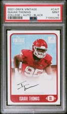 2021 Onyx Vintage AUTOGRAPH Black Ink 2/5 ISAIAH THOMAS Browns Sooners PSA 9