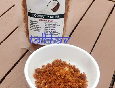 Kobbari Podi / Kokosnusspulver Authentisches Dosa Chutney Masala aus Südindien