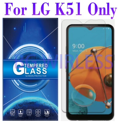 For LG K51 Only Premium 9H Clear Tempered Glass Screen Protector Film Cover