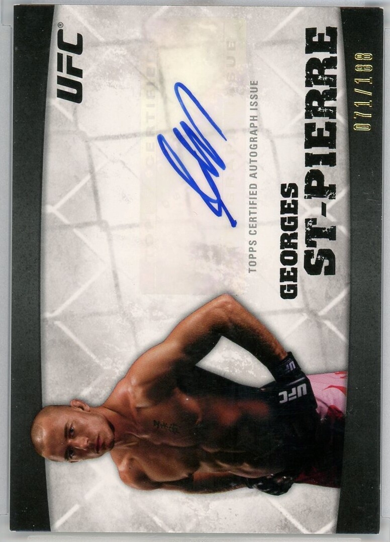 Georges St-Pierre 2010 UFC Topps Auto 71/188 #A-GSP