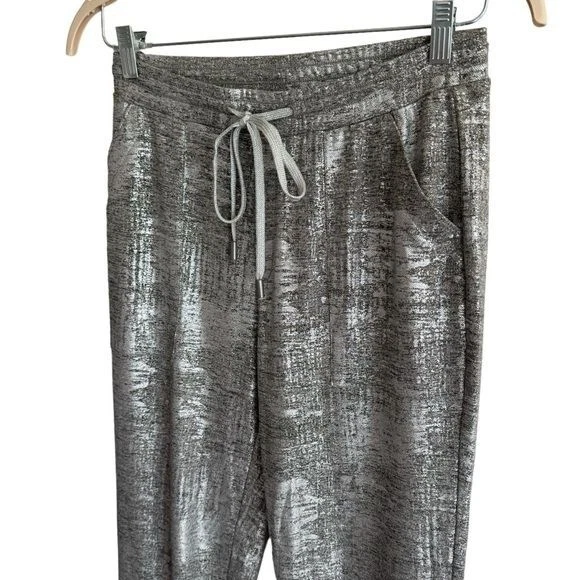 Joggers Anthropologie Melora metálicos, talla XS Foto 2 de 4