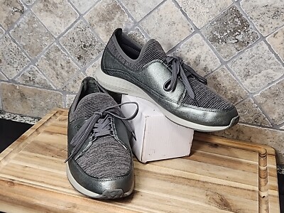 Nurture Sneakers Gray Leather And Fabric Women's 10 M Comfy | eBay