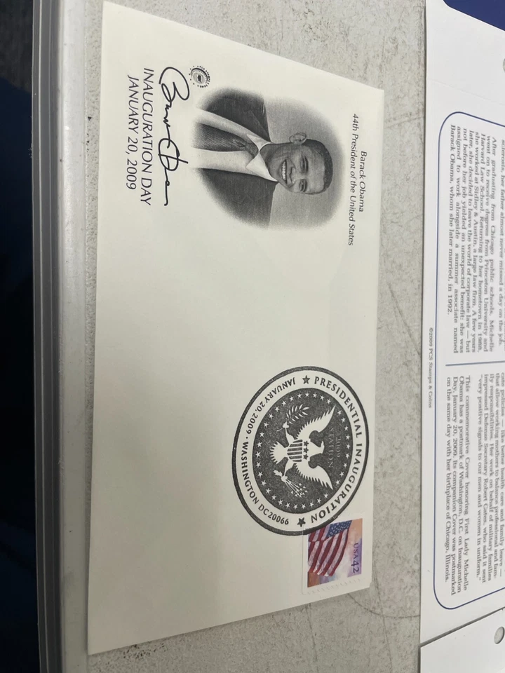 2 PCS 2009 1st Day Inaugural Stamp Covers 44th Pres. Barack Obama & VP Joe Biden - Image 3 of 4