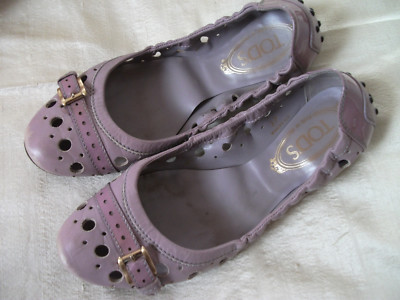  TOD`S - hochwertige, exklusive violette Luxus-Ballerinas Gr. 37