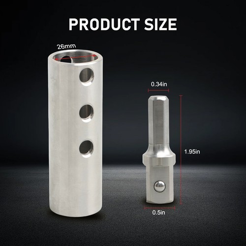 Trailer Jack Electric Drill Adapter W/1/2 In Socket Adapter Bit Stainless Steel - Picture 5 of 11
