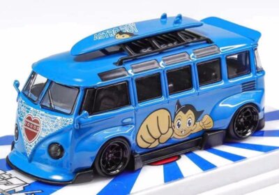 VW Volkswagen T1 Bus - Widebody  - Astro Boy - Flame 1:64