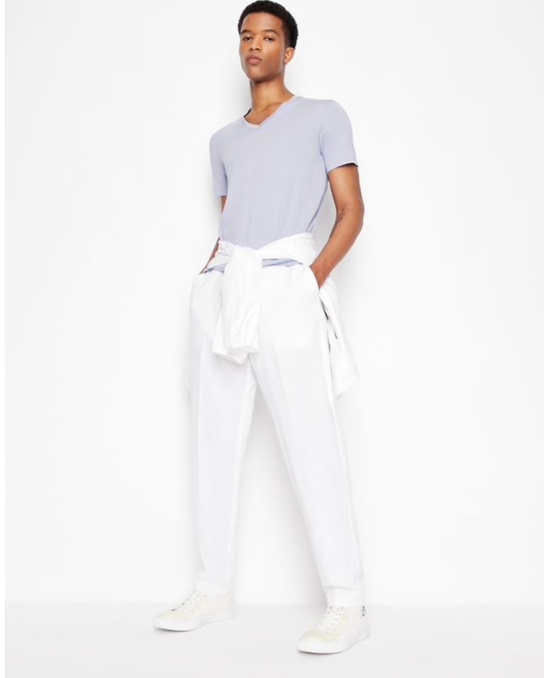 Armani Exchange Men's Slim Fit V-Neck Short Sleeve Pima Cotton T-Shirt ...