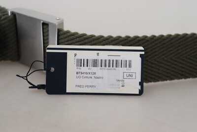 小物 fredperry belt FRED PERRY Belt Army Green Polyester Silver Square Buckle s
