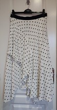 SALE New M&S Collection Soft White Lined Skirt 12REG Viscose Christmas Gift