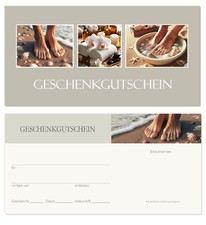 Geschenkgutscheine Gutscheinkarten Fußpflege Podologie Massage Herren Füße