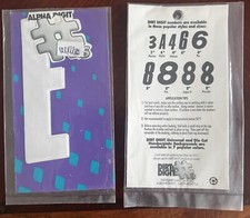 NOS "Dirt Digits" - Alpha Digit Letter "E&rdquo; 2 pack 4" Helmet Sticker - Motorcross