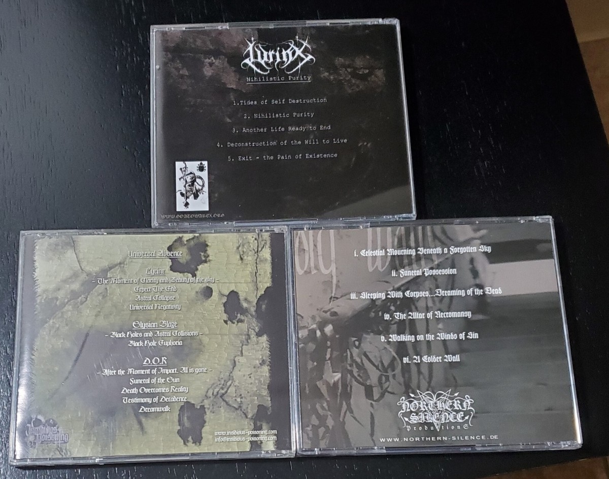 Lyrinx Elysian Blaze 3 CD Lot Nihilistic Purity Depressive Black